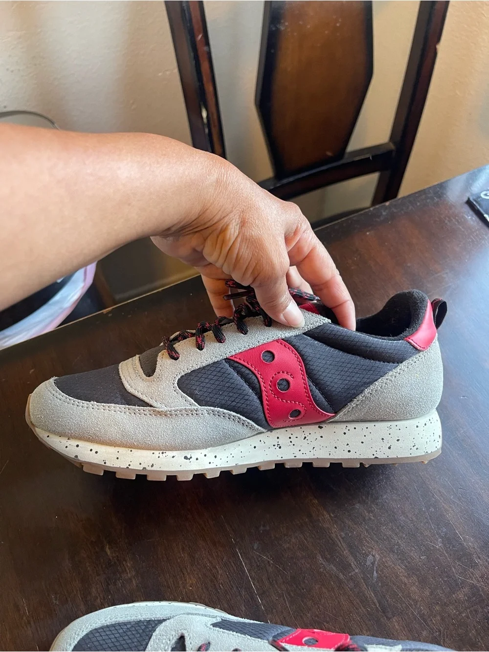Saucony Gray and Red Women’s Sneakers